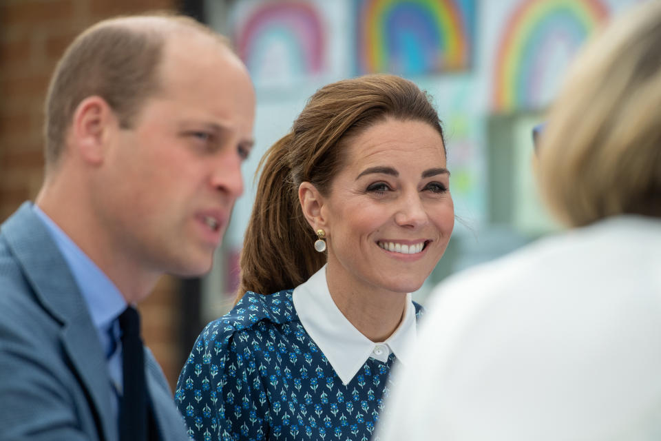 The Duke and Duchess of Cambridge during their visit to Queen Elizabeth Hospital in King's Lynn as part of the NHS birthday celebrations.