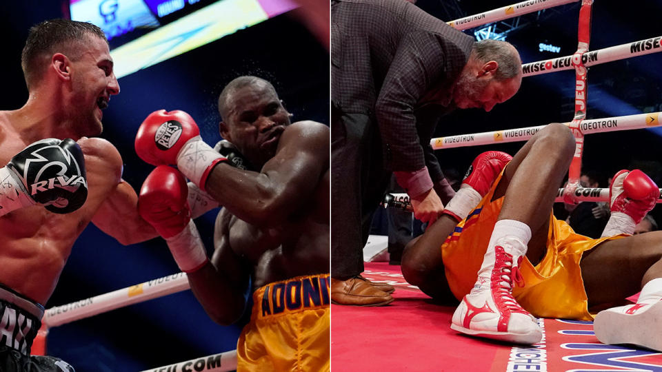 Stevenson was in a coma after being knocked out by Gvozdyk Pic: Getty