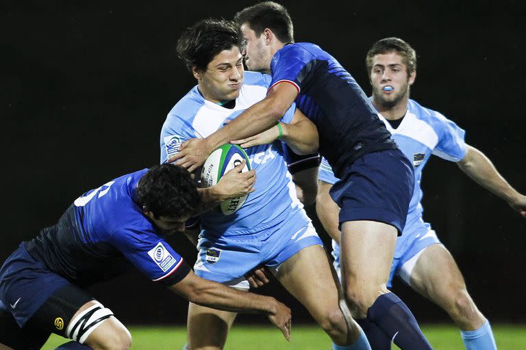 Ignacio Brex, formado en San Cirano, cuando representaba a los Pumitas en 2012; ahora con 31 años, representará a Italia en el Mundial de Francia