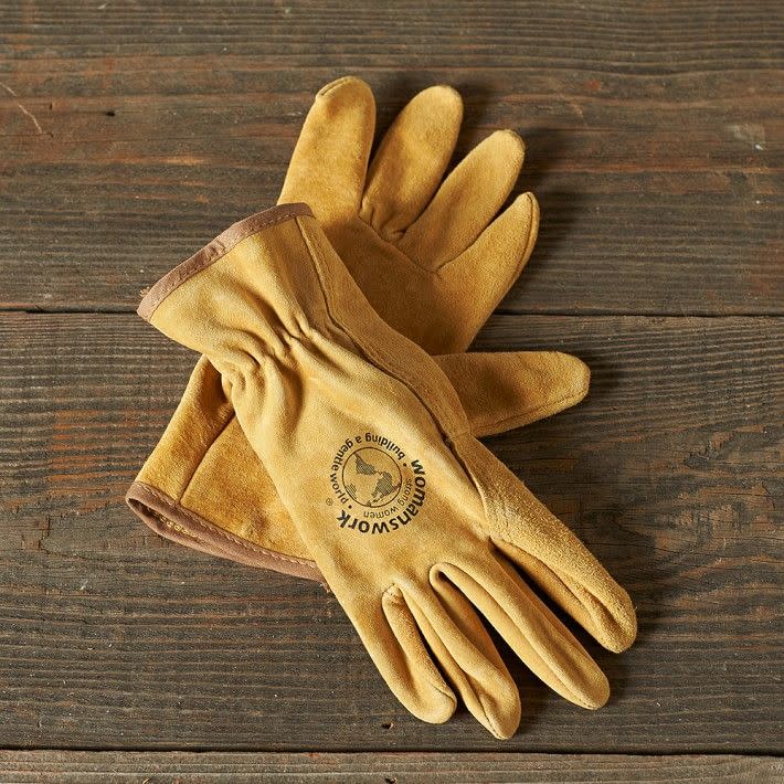 27) Leather Gardening Gloves