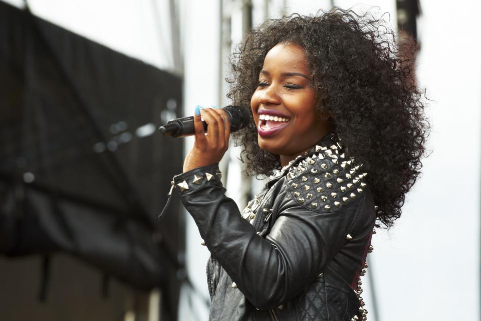 SHEFFIELD, UNITED KINGDOM - AUGUST 05: Misha B performs on stage during Sheftival at Don Valley Stadium on August 5, 2012 in Sheffield, United Kingdom. (Photo by Gary Wolstenholme/Redferns via Getty Images)