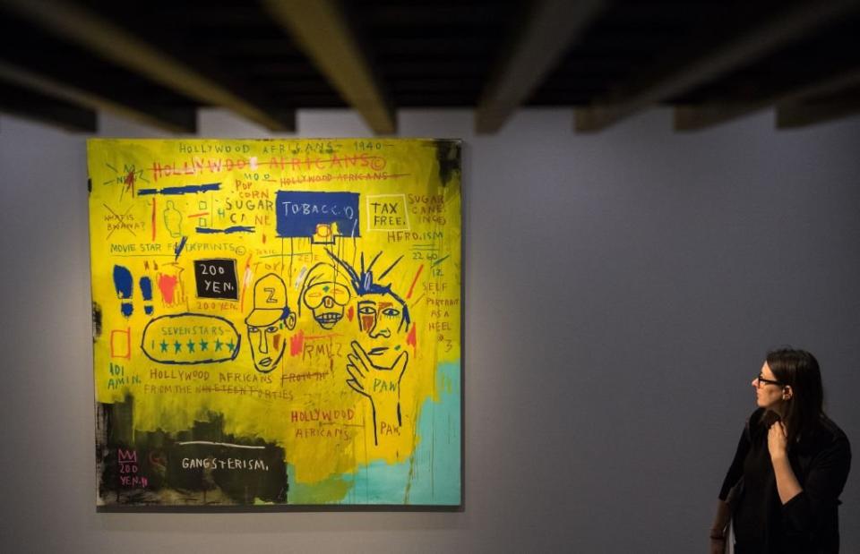 "Hollywood Africans" es una pieza que Basquiat creó enn 1983.
