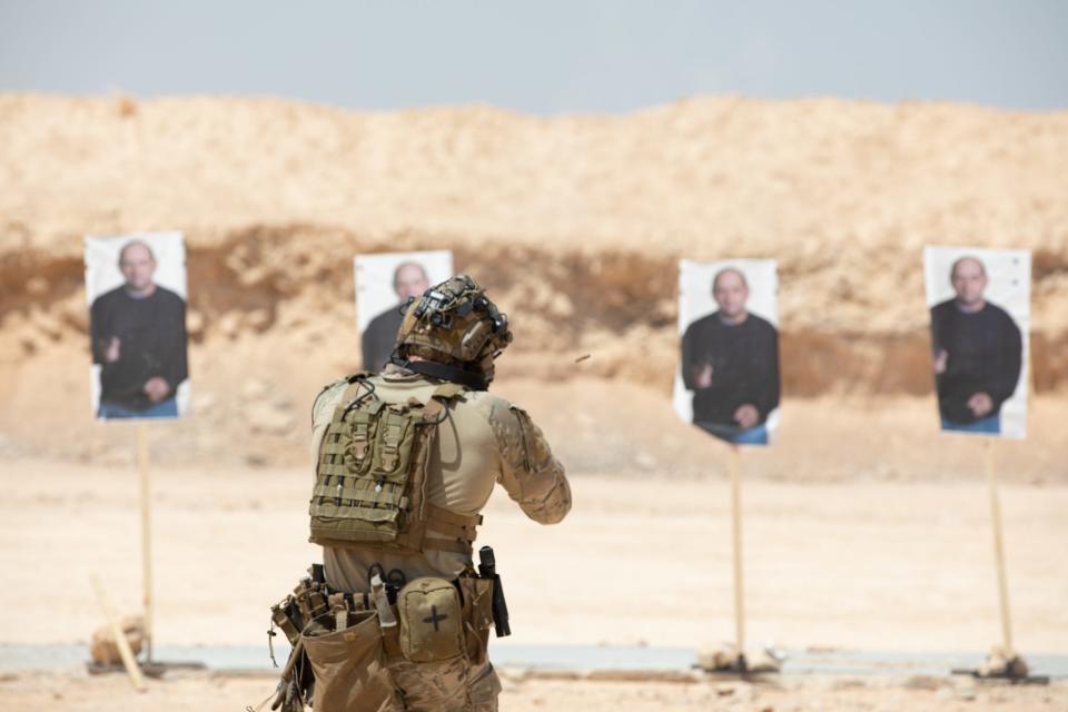 Marine Raider marksmanship drill in Egypt