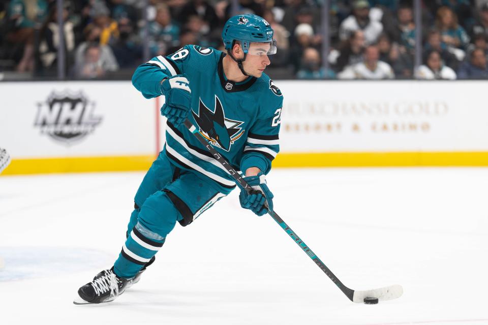 Timo Meier scored 31 goals this season with the San Jose Sharks.