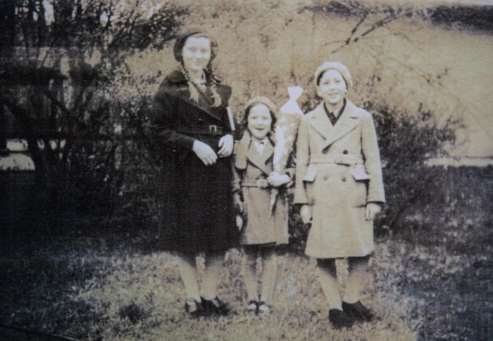 A photograph of Hanne Holsten, center, with her two older siblings, taken when she was a child in Germany. As a child, Holsten witnessed Kirstallnacht. Known as the ÒNight of Broken Glass" and taking place on Nov. 9 and 10, 1938, Kirstallnacht saw widespread pograms that destroyed Jewish businesses and led to the mass arrest and deportation of Jews to concentration camps. Holsten, now 93, and a resident of Hartsdale, sees parallels to what she witnessed as a child and the anti-semitism she sees today.