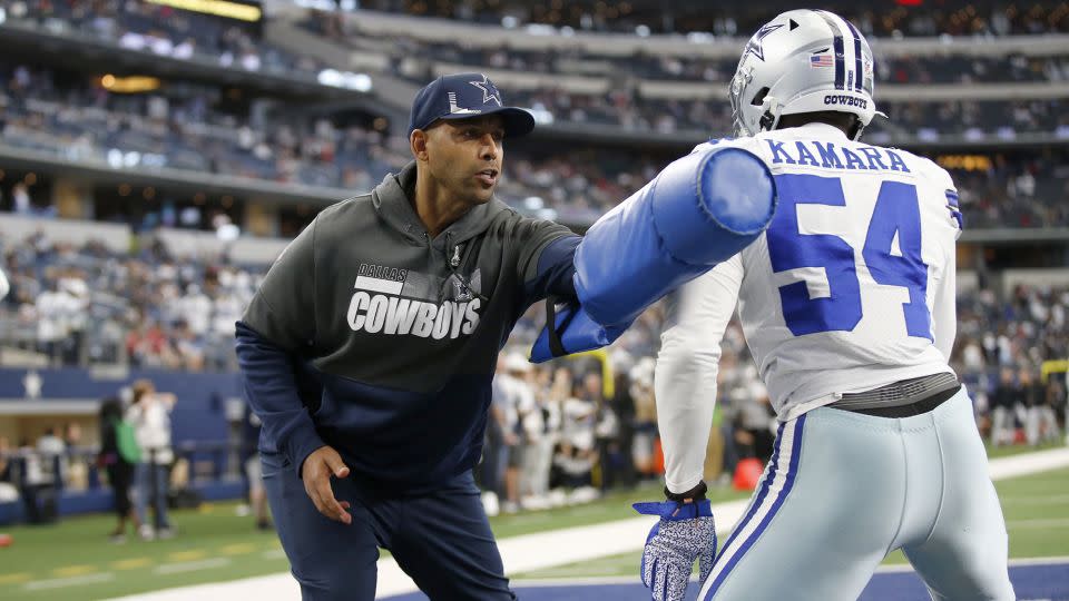 Durde (left) played a key role in turning the Dallas Cowboys' defensive line into one of the more feared groups in the NFL. - Roger Steinman/AP