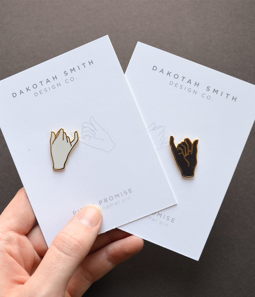 Dakotah Smith Design Co. Pinky Promise Best Friend Enamel Pin Set (Photo: Etsy)