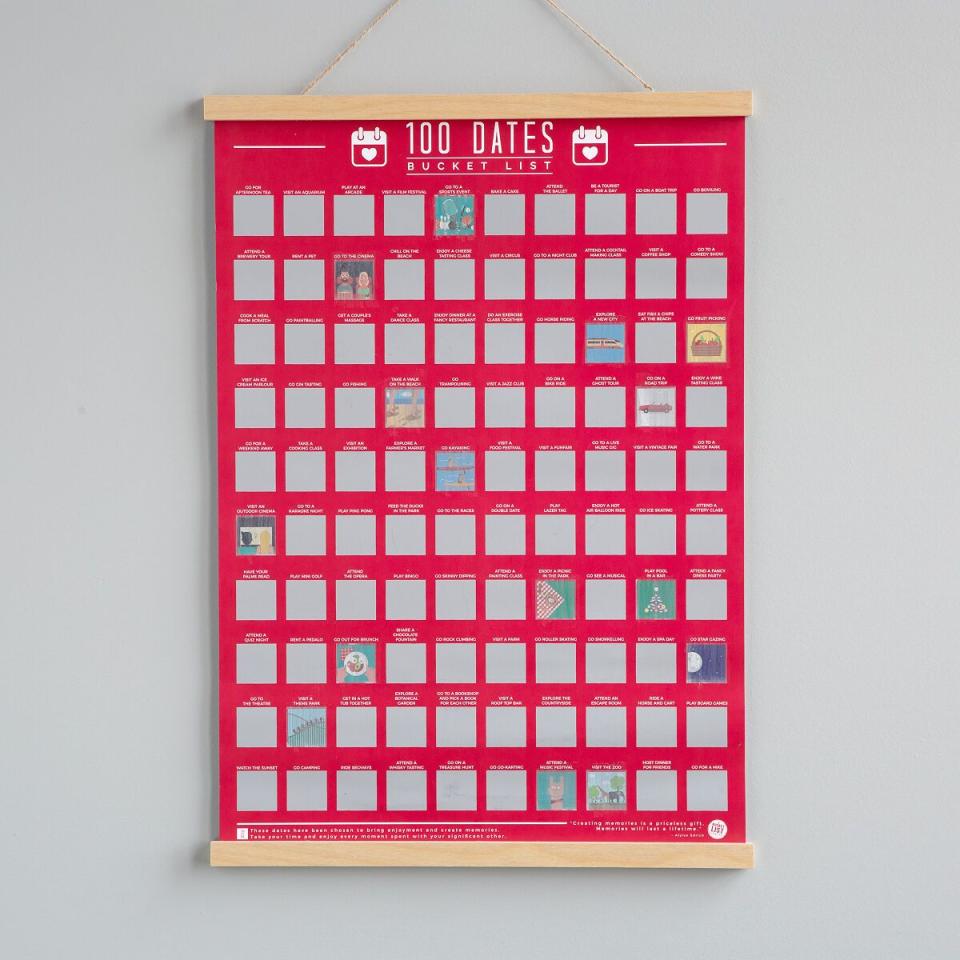 100 Dates Scratch Off Poster