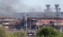 A view shows Azovstal steel mill in Mariupol