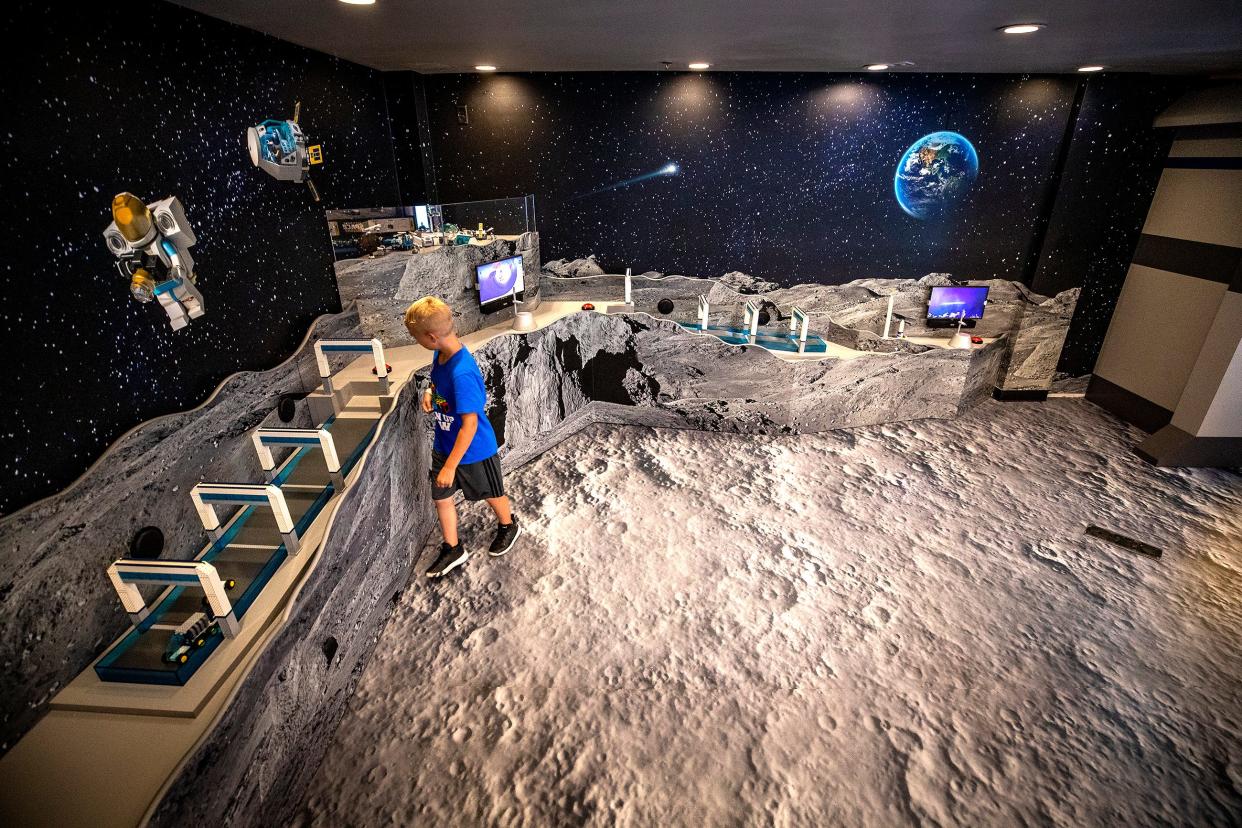 Legoland Florida opens its new space experience taking guests to the lunar surface with the opening of its new Lego City Space at Legoland in Winter Haven Fl. Wednesday July 20,  2022.  ERNST PETERS/ THE LEDGER