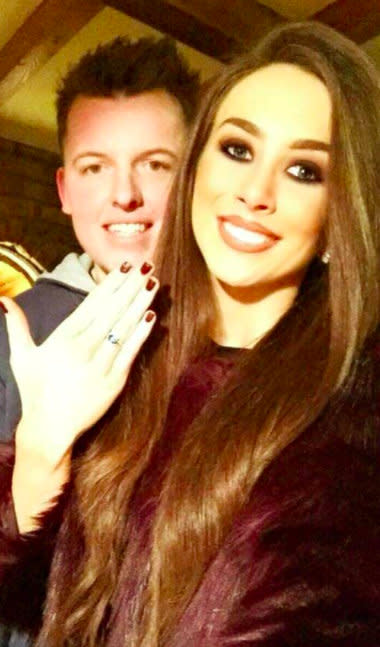 Francis Donald and Fionnuala Kearney after getting engaged