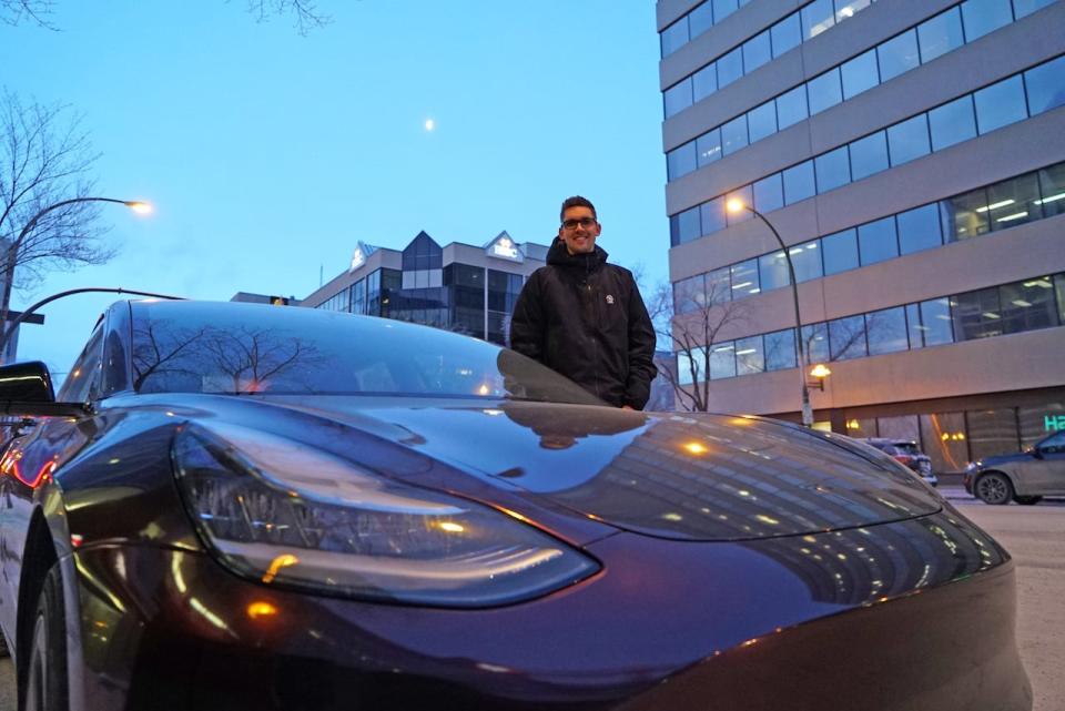 Tyler Krause had no problem starting his Tesla Model 3 in -36C Thursday morning in Saskatoon.