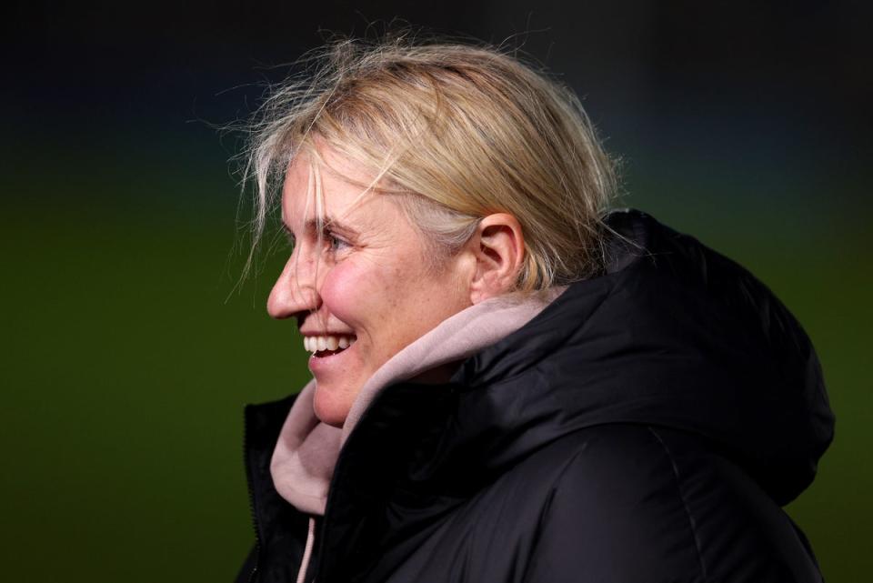 One last chance: Emma Hayes, who is leaving Chelsea in the summer, has a final shot at winning the Champions League (Getty Images)