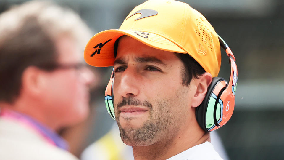 Daniel Ricciardo looks over the grid prior to the Austrian Grand Prix.