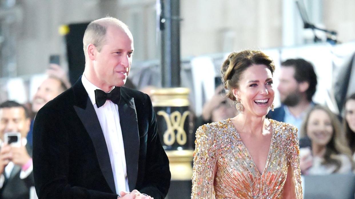 The Duke and Duchess of Cambridge attend the "No Time To Die" World Premiere at Royal Albert Hall on September 28, 2021 in London, England