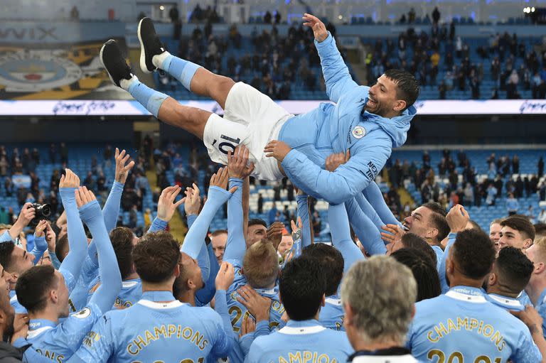 En una década, Agüero se convirtió en el máximo goleador de la historia del City y ganó cinco veces la Premier League