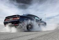 <p>The Supercharged Hellcat might get all the headlines, but you can get the Dodge Challenger with two different naturally aspirated V8s, a 375-hp 5.7 liter in the R/T and a 485-hp 6.4-liter in the <a rel="nofollow noopener" href="http://www.roadandtrack.com/new-cars/road-tests/videos/a26521/dodge-challenger-scat-pack-review/" target="_blank" data-ylk="slk:Scat Pack;elm:context_link;itc:0;sec:content-canvas" class="link ">Scat Pack</a> and SRT. With either engine, you get a true muscle car in the Challenger. Where the Mustang and Camaro have become <a rel="nofollow noopener" href="http://www.roadandtrack.com/new-cars/reviews/a27655/2016-chevrolet-camaro-ss-vs-2016-ford-mustang-gt/" target="_blank" data-ylk="slk:legitimate sports car-competitors;elm:context_link;itc:0;sec:content-canvas" class="link ">legitimate sports car-competitors</a>, the Challenger is still and old-school, straight-line thug.</p>