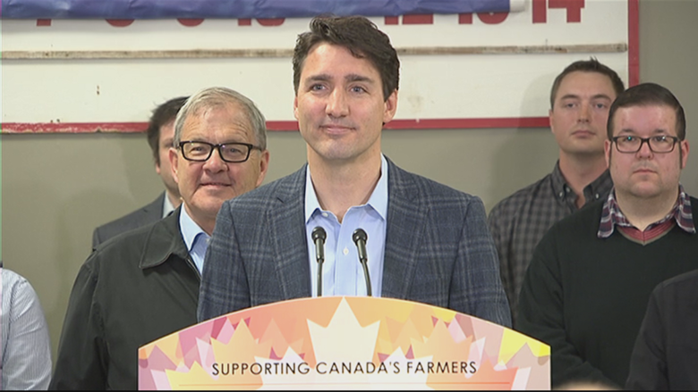 Prime minister talks Catholic school decision, carbon tax at event in Gray, Sask.