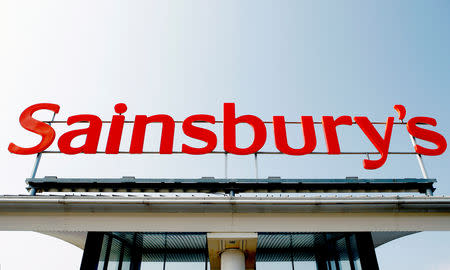 A Sainsbury store sign is seen in south London in this May 14, 2008 photograph. REUTERS/Alessia Pierdomenico/Files