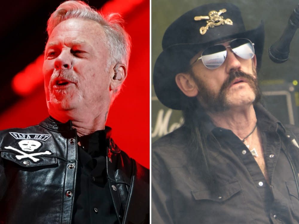 James Hetfield (l.) ist fortan für immer mit Motörhead-Sänger Lemmy vereint. (Bild: Lev Radin/ddp/Sipa USA/Justin Ng/Retna Pictures)