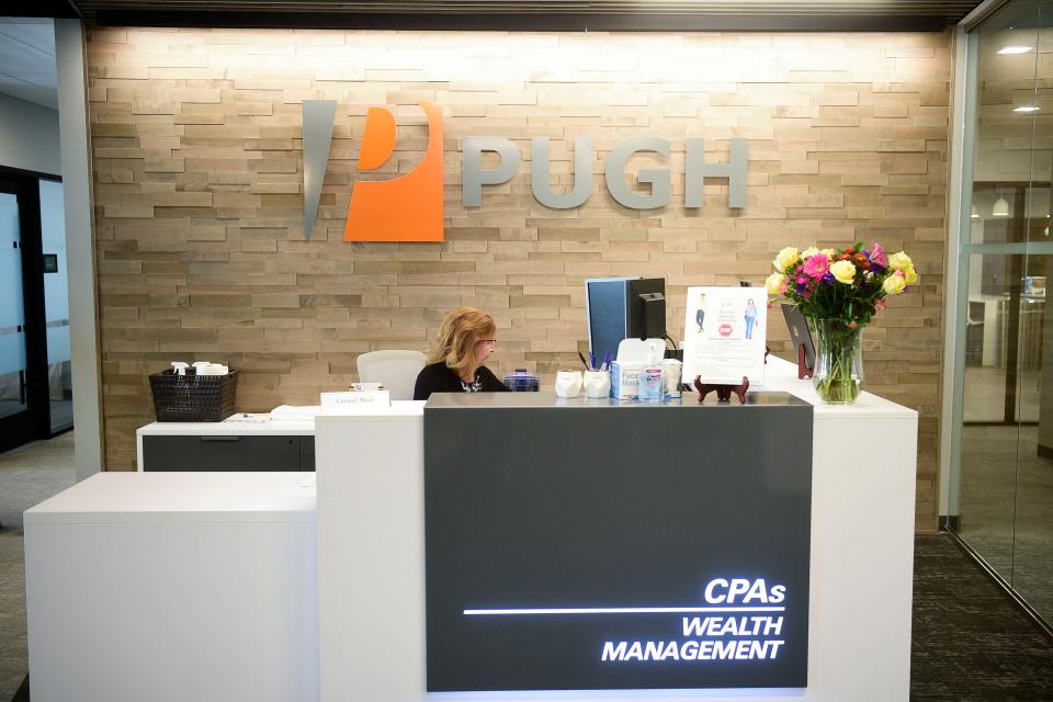 The front desk at Pugh CPA, 315 N. Cedar Bluff Rd., in West Knoxville, Tenn. on Wednesday, Oct. 20, 2021.