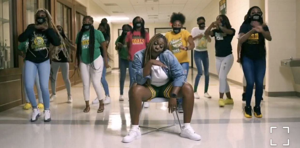 Georgia teachers Callie Evans and Audri Williams teamed up with their school's cheer squad with a rap video marking the start of the school year. (Photo: PR)