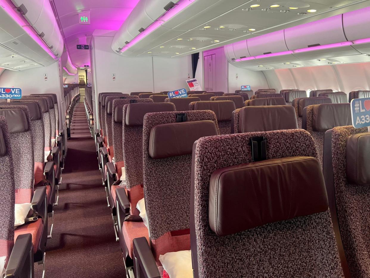 Economy on Virgin's A330neo.