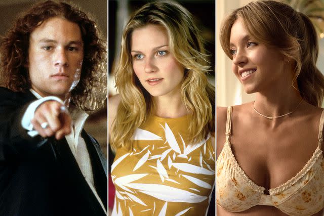 <p>Buena Vista Pictures/Everett; Dimension Films/ Everett; Brook Rushton/Sony</p> Heath Ledger in '10 Things I Hate About You'; Kirsten Dunst in 'Get Over It'; Sydney Sweeney in 'Anyone But You'