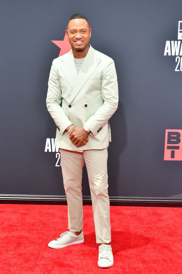 Terrence J attends the 2022 BET Awards. (Photo: Aaron J. Thornton via Getty Images)