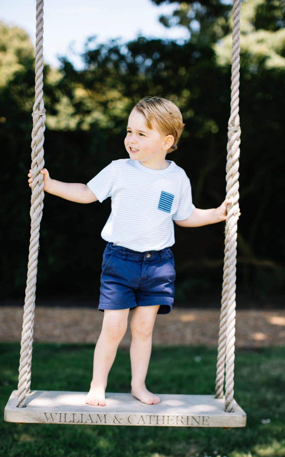 One of the photographs released to celebrate Prince George's third birthday in 2016 - Credit:  Matt Porteous
