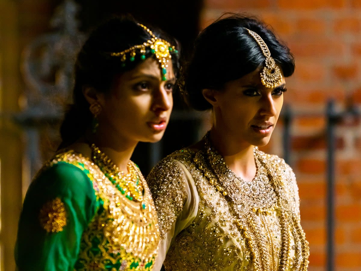 Priya Kansara and Ritu Arya in ‘Polite Society' (Focus Features)