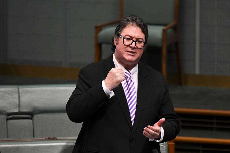 The Member for Dawson George Christensen delivers a 90 second statement ahead of House of Representatives Question Time at Parliament House in Canberra.