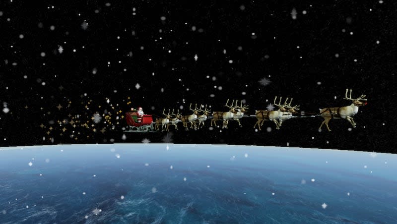 This image provided by NORAD shows NORAD's Santa Tracker. Armed with radars, sensors and aircraft, the NORAD in Colorado keeps a close watch on Santa and his sleigh from the moment he leaves the North Pole.