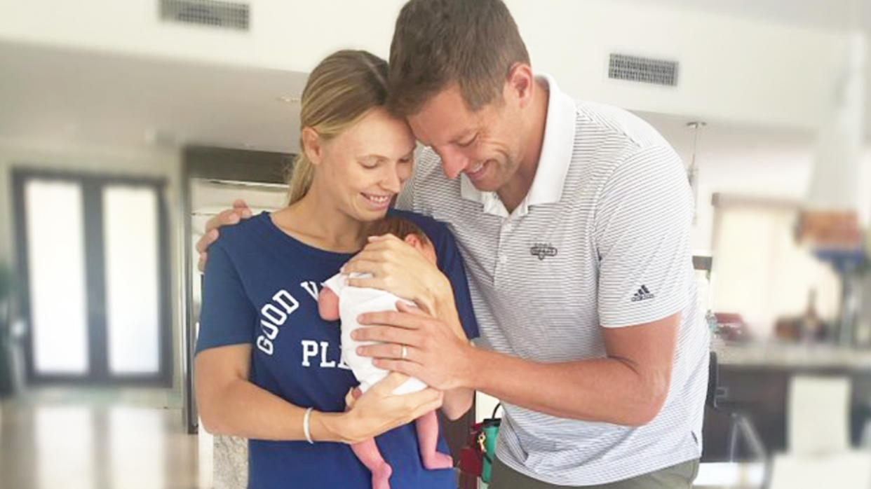 Caroline Wozniacki and David Lee with their newborn baby girl.