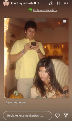 <p>Kourtney Kardashian/Instagram</p> Kourtney Kardashian pays tribute to her brother Rob on his birthday