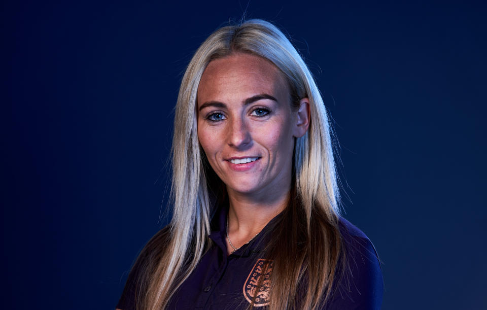 Toni Duggan will lead the line for Phil Neville's team in France. (Credit: Getty Images)