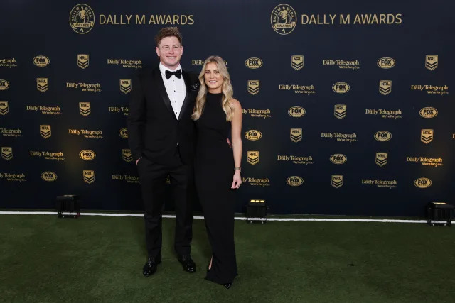 Harry Grant and partner Brooke Loiero at the Dally M.