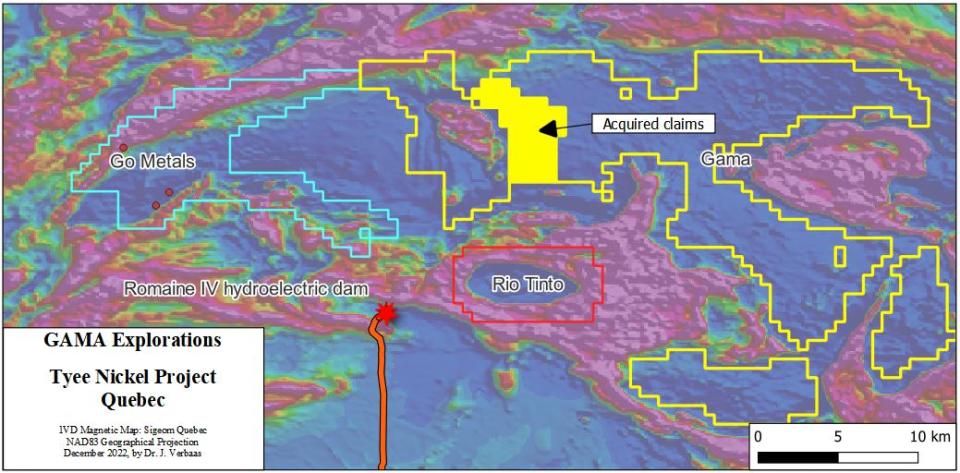 Gama Explorations Inc., Wednesday, December 14, 2022, Press release picture