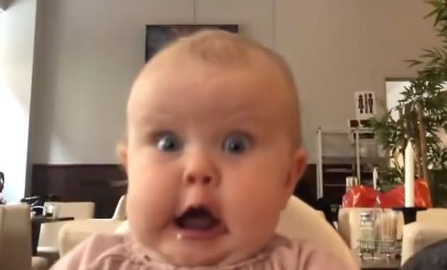 funny reaction baby faces