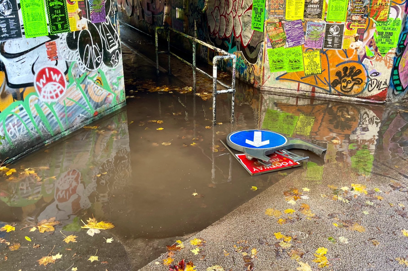 Recent flooding at the pedestrian underpass of the M32 junction at St Pauls -Credit:Submitted picture