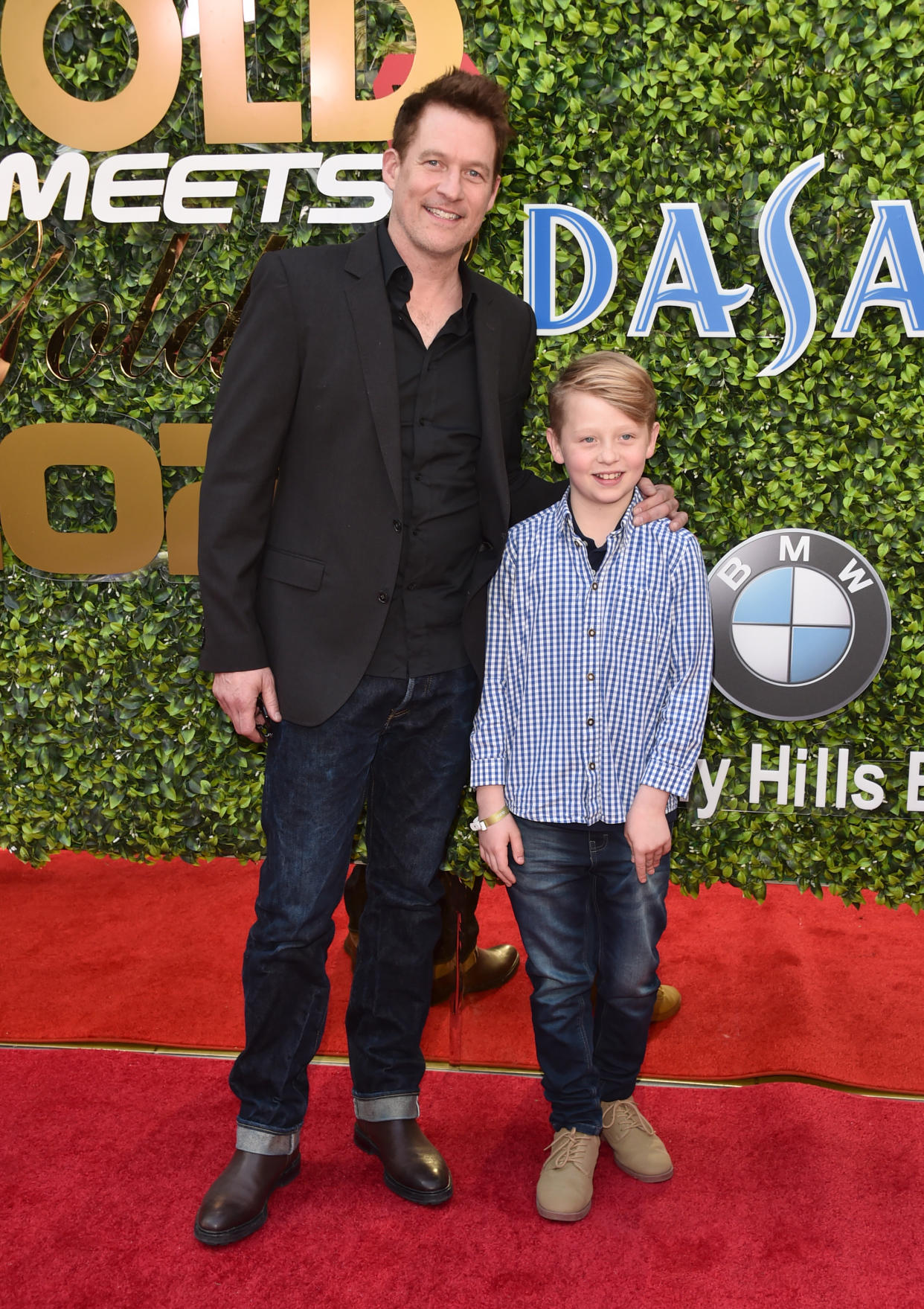 LOS ANGELES, CALIFORNIA - JANUARY 04: James Tupper and Atlas Tupper attend the 7th Annual Gold Meets Golden Event at Virginia Robinson Gardens and Estate on January 04, 2020 in Los Angeles, California. (Photo by Alberto E. Rodriguez/FilmMagic)