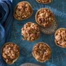 <p>Think of crème fraîche as sour cream's richer, thicker, less-sour sibling. In this healthy muffin recipe, it's the secret ingredient that gives these muffins a light texture and rich flavor. The batter is made with extra spices and tons of sweet fruit, which means you won't notice the minimal amount of white sugar.</p>