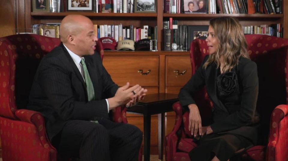 Cory Booker and Halle Berry