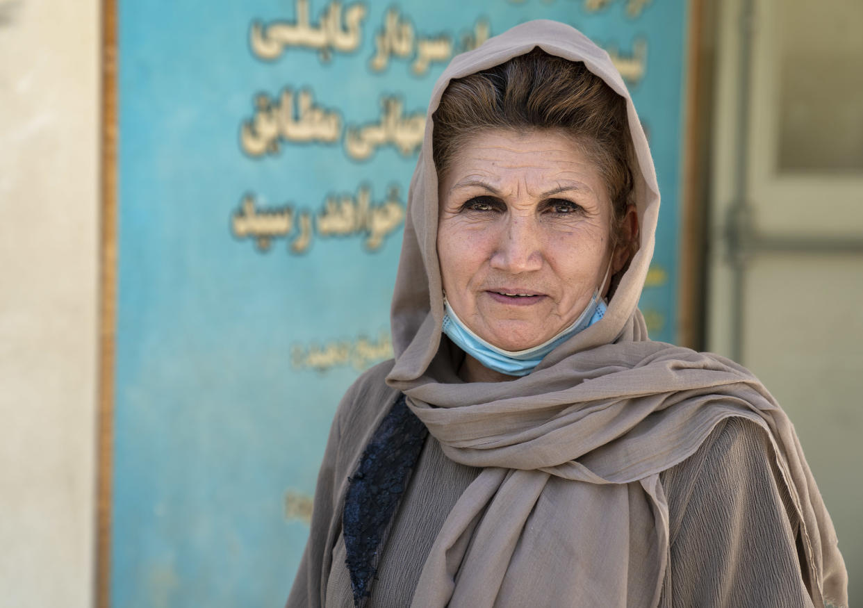 Image: Nasreen Sultani, principal of Sardar-e-Kabuli Girls High School in Kabul Afghanistan. (William O'Reilly / NBC News)