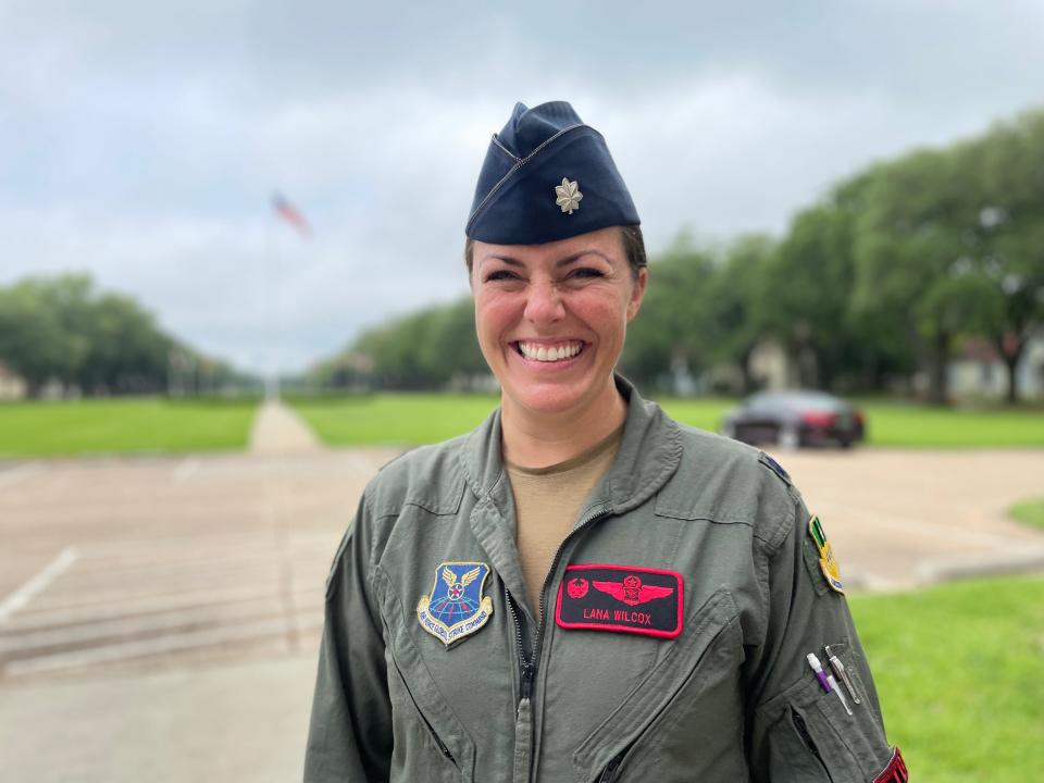 Lieutenant Colonel Vanessa C. Wilcox, the first woman in the Air Force to lead a B-52 squadron.