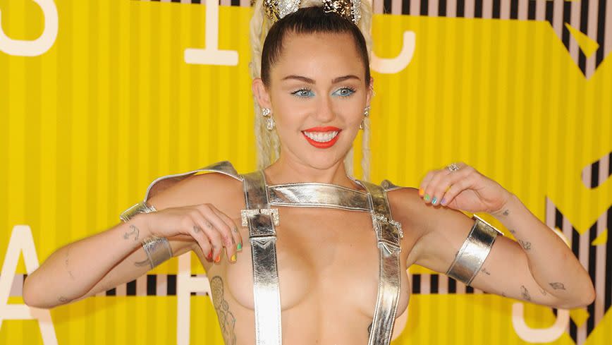 Miley Cyrus at last year's MTV VMAs. Photo: Getty