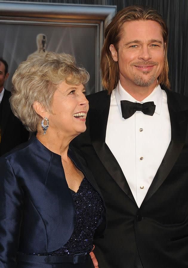 Brad and his mum Jane Pitt. Source: Getty