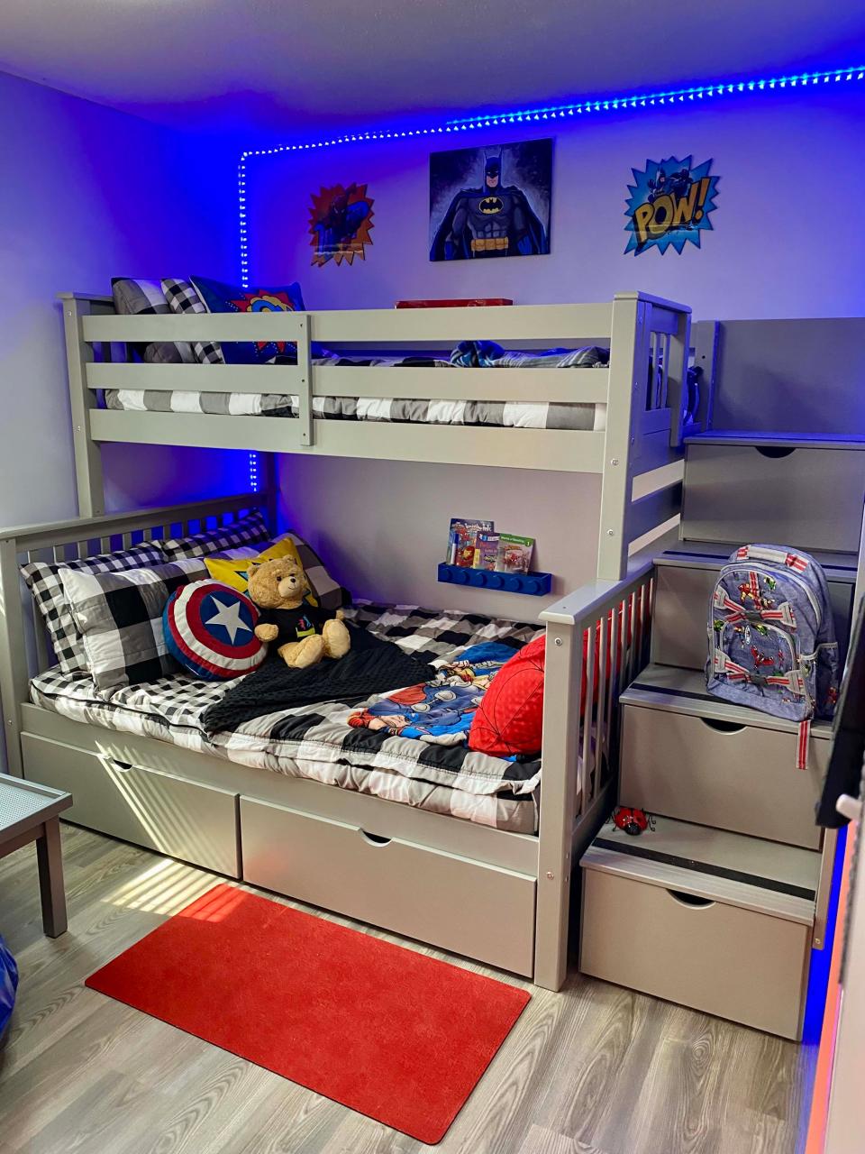 Michael Huber, 5, of Karns loves superheroes, so Amy Hensley, Knoxville director of Special Spaces, designed a space any boy would be proud of. August 2022.