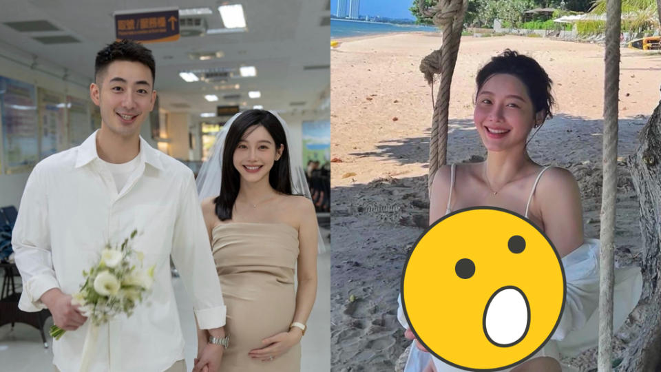 小予和前棒棒堂男孩阿良登記結婚。(圖/wenyu1025 IG)