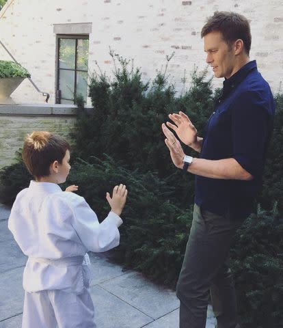 <p>Tom Brady/Instagram</p> Tom Brady and Benjamin